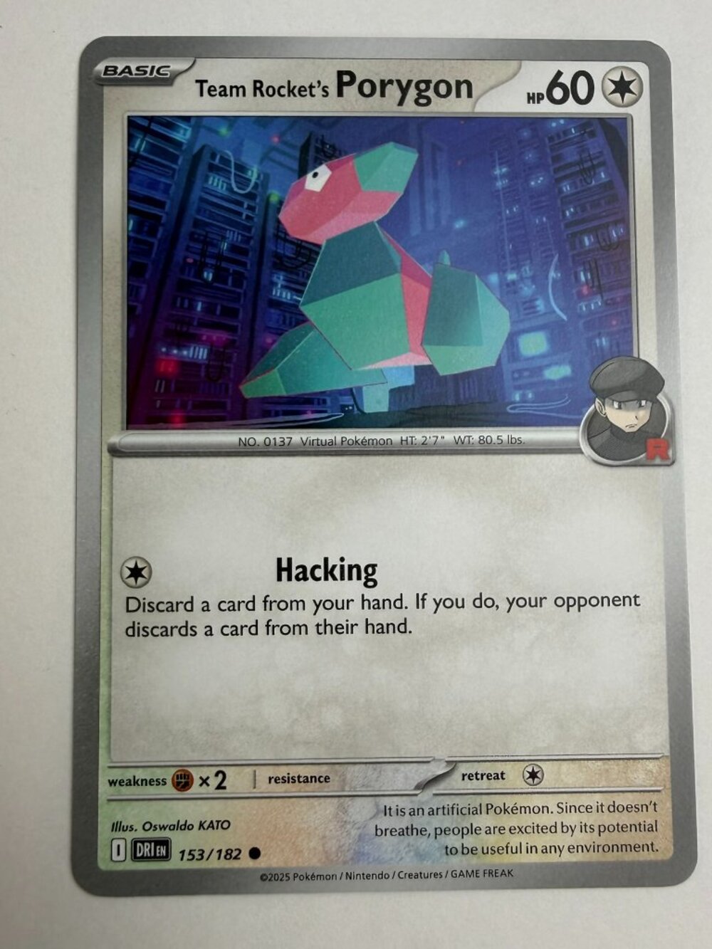 Team Rocket's Porygon - 153/182 - Reverse Holo - Pokemon Destined Rivals
